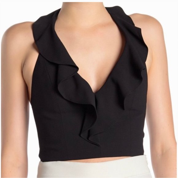 Alice + Olivia Tops - New❣️ Alice + Olivia Dannette Ruffled Crop Top